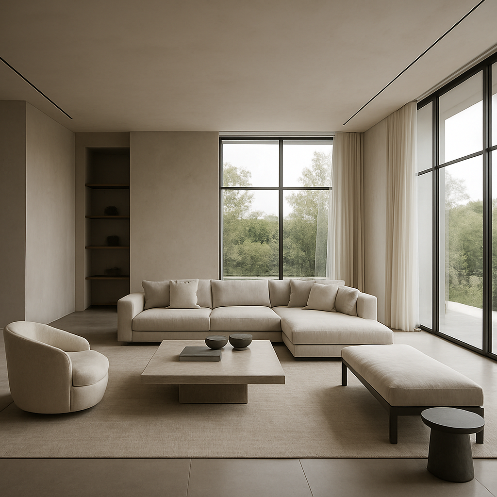 Interior contemporáneo premium con luz natural